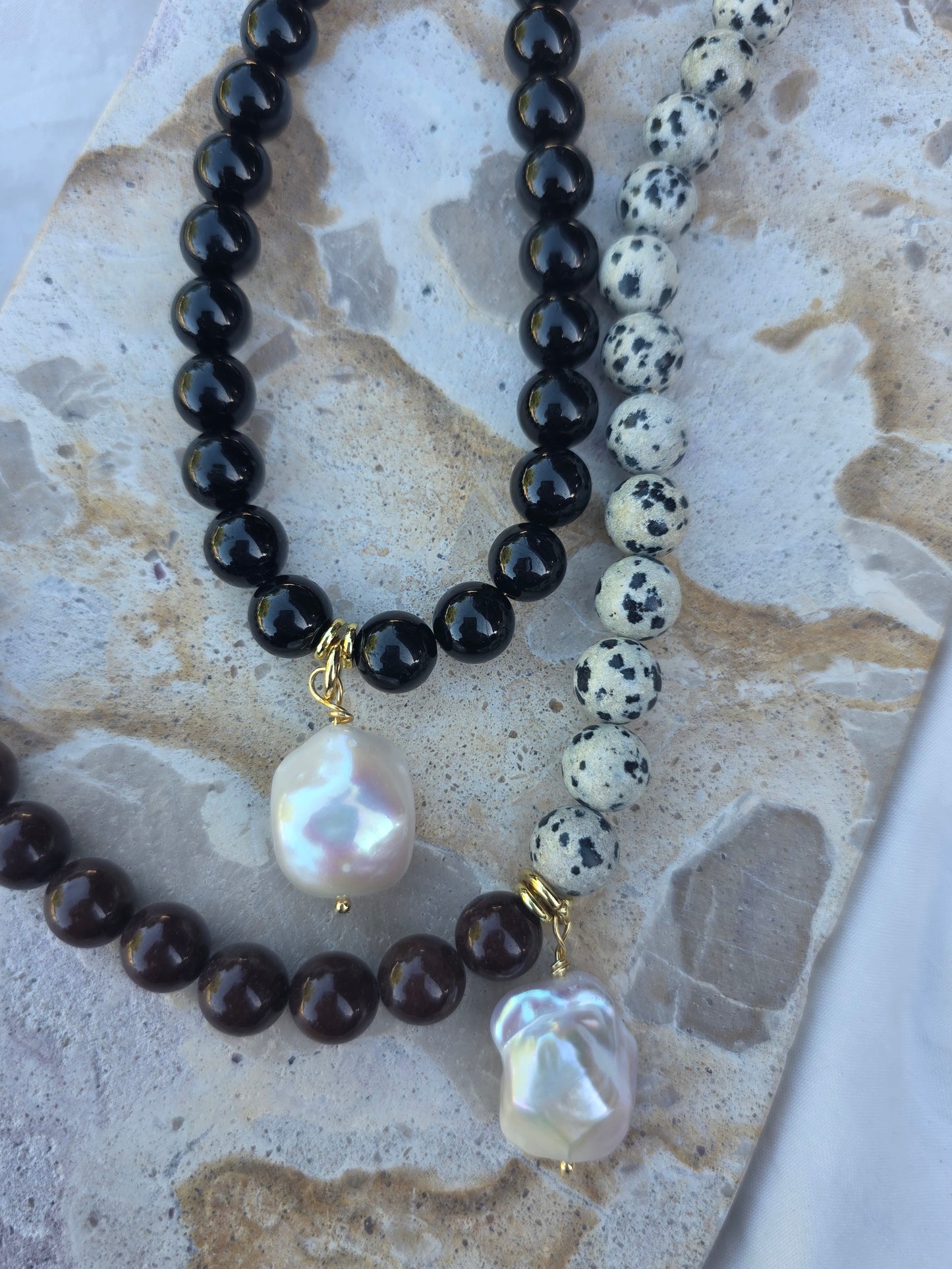 Kelsey - in Purple Adventurine & Dalmatian Jasper